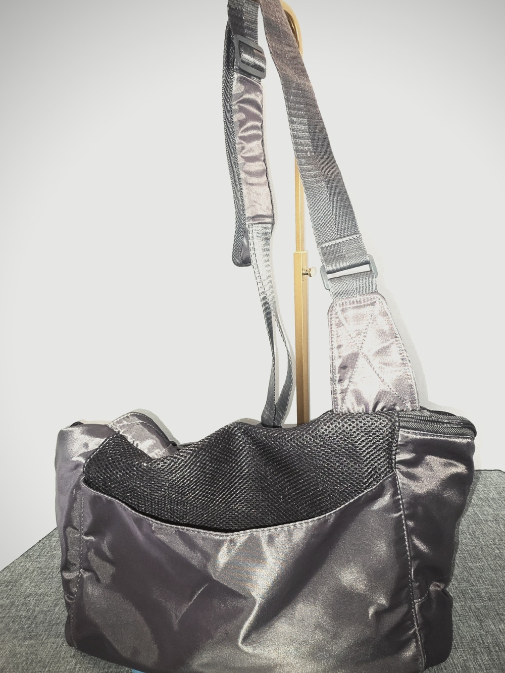 Top Paw Charcoal Grey Pet Carrier Crossbody Bag